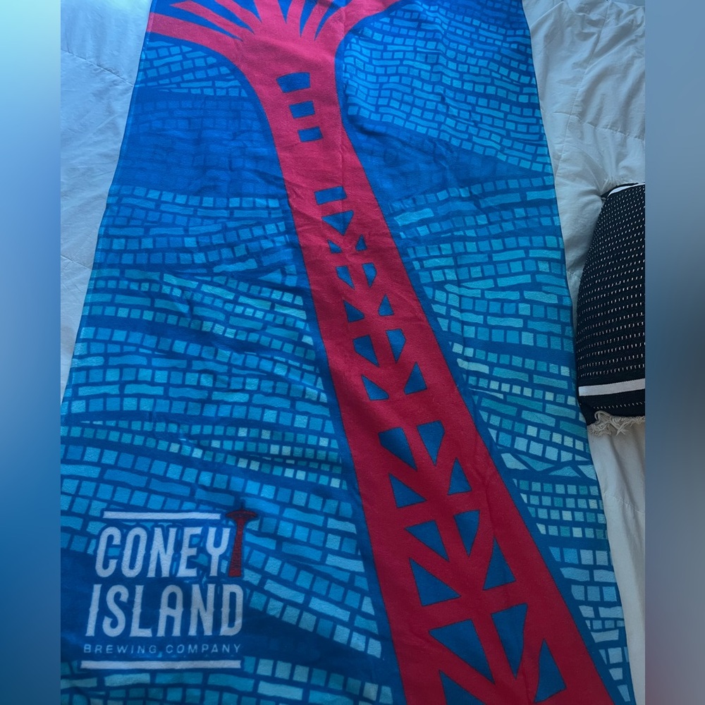 3/$10: Coney Island Blue and Red Beach Towel